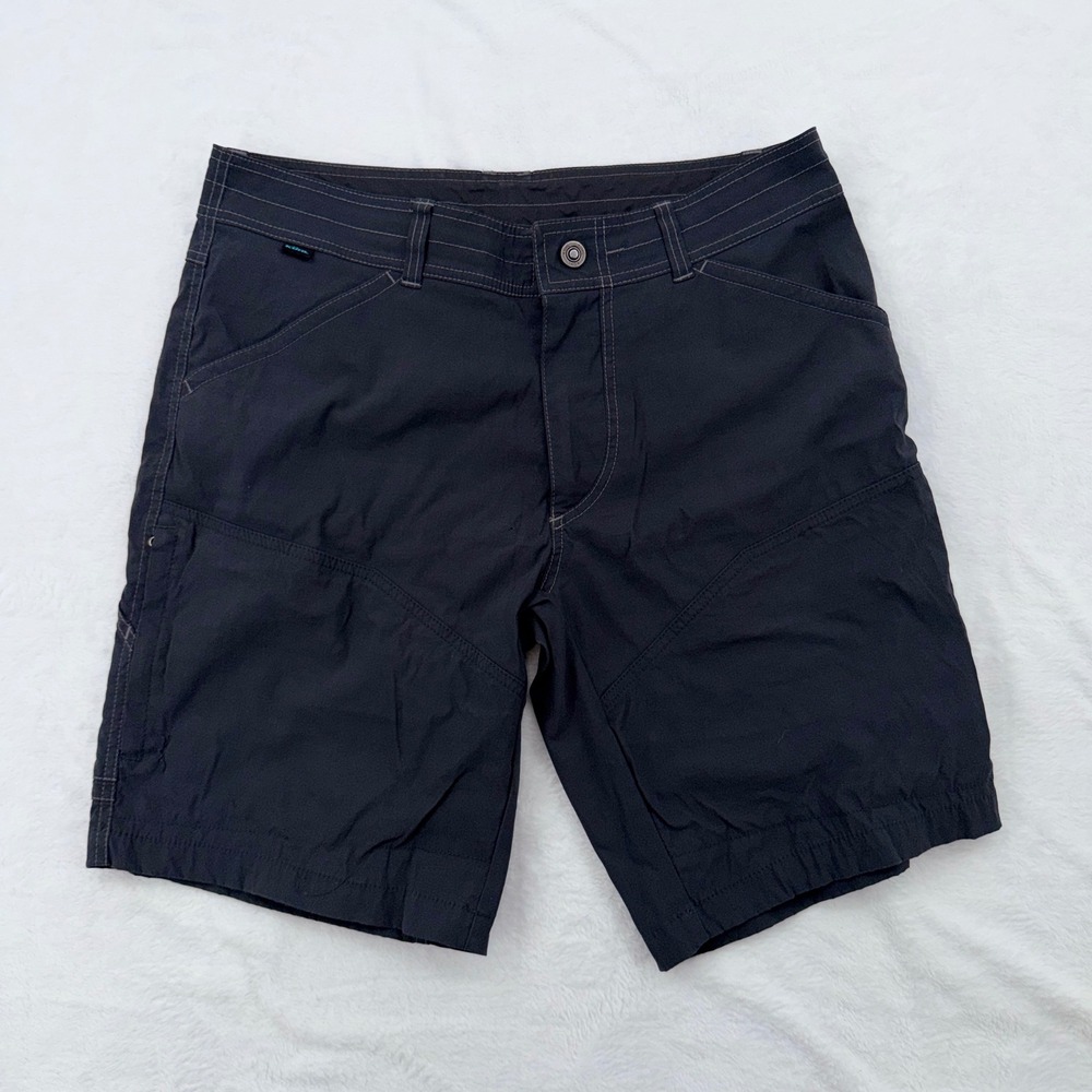 Kuhl Board Shorts Mens 34 Black Fair Hiking Outdoor Stretch Utility P010722-00